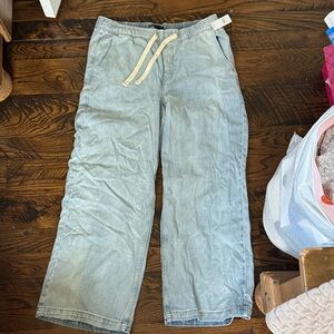 GAP High Rise Wide-Leg Jeans - Blue Denim